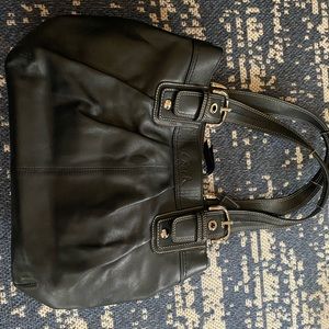 Coach black leather purse